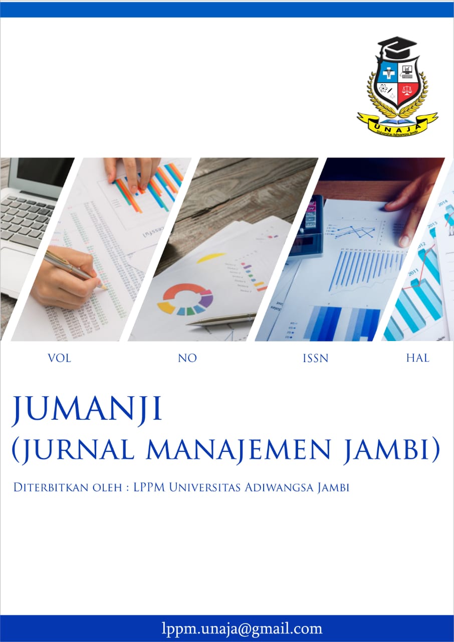 					View Vol. 7 No. 2 (2024): JUMANJI (Jurnal Manajemen Jambi)
				