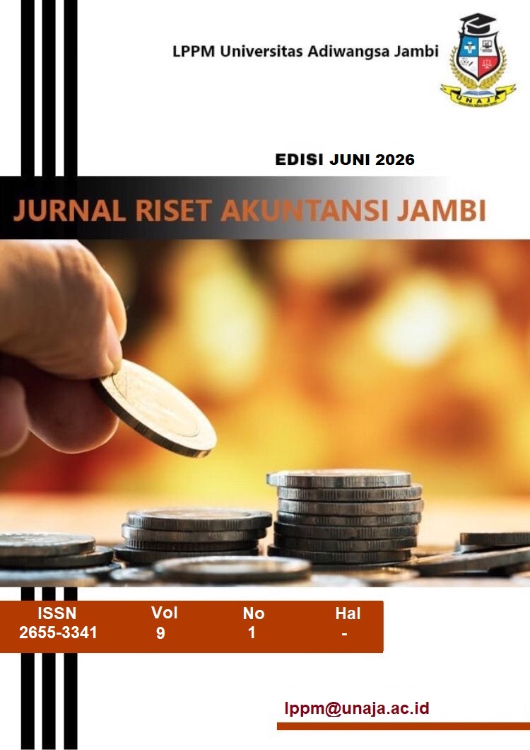 					View Vol. 9 No. 1 (2026): JURNAL RISET AKUNTANSI JAMBI
				